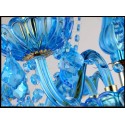 18 Light (12+6) 2 Tiers Blue Candle Style Crystal Chandelier