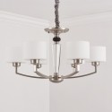 6 Light Modern/ Contemporary Chandelier with Glass Shade