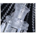 24 Light (12+12) 2 Tiers Clear Candle Style Crystal Chandelier