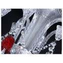 24 Light (12+12) 2 Tiers Clear Candle Style Crystal Chandelier