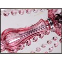 6 Light Rose Red Candle Style Crystal Chandelier