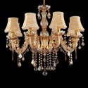 8 Light Amber Candle Style Crystal Chandelier