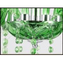 18 Light (12+6) 2 Tiers Green Candle Style Crystal Chandelier