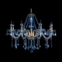 8 Light Blue Candle Style Crystal Chandelier