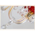 8 Light Red Candle Style Crystal Chandelier