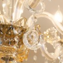 6 Light Champagne Candle Style Crystal Chandelier