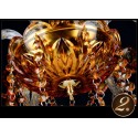 6 Light Amber Candle Style Crystal Chandelier