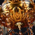 6 Light Amber Candle Style Crystal Chandelier