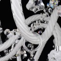 6 Light White Candle Style Crystal Chandelier