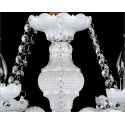 18 Light (12+6) 2 Tiers White Candle Style Crystal Chandelier