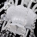 18 Light (12+6) 2 Tiers White Candle Style Crystal Chandelier