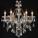 6 Light Cognac Colour Candle Style Crystal Chandelier