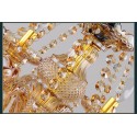 8 Light Amber Candle Style Crystal Chandelier