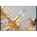 8 Light Amber Candle Style Crystal Chandelier