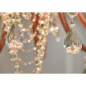 8 Light Coffee Candle Style Crystal Chandelier