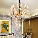 5 Light Gold Candle Style Crystal Chandelier