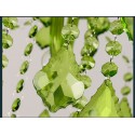 6 Light Green Candle Style Crystal Chandelier