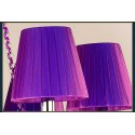 8 Light Purple Candle Style Crystal Chandelier