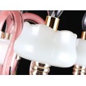 8 Light Pink Kids Room Candle Style Crystal Chandelier