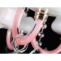 10 Light Pink Kids Room Candle Style Crystal Chandelier