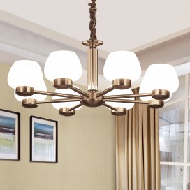 8 Light Modern/ Contemporary Chandelier with Glass Shade