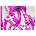 8 Light Purple Candle Style Crystal Chandelier