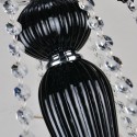 10 Light Black Retro Candle Style Crystal Chandelier