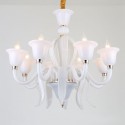 8 Light White Candle Style Crystal Chandelier