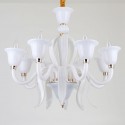 8 Light White Candle Style Crystal Chandelier