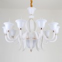 10 Light White Candle Style Crystal Chandelier