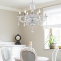 6 Light Clear Candle Style Crystal Chandelier