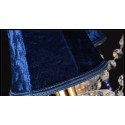 8 Light Gold Blue Candle Style Crystal Chandelier