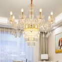 8 Light Gold Silver Candle Style Crystal Chandelier