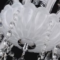 8 Light White Candle Style Crystal Chandelier