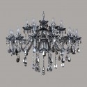 18 Light (12+6) 2 Tiers Gray Candle Style Crystal Chandelier