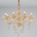 8 Light Champagne Candle Style Crystal Chandelier