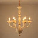 6 Light Champagne Candle Style Crystal Chandelier