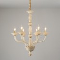 6 Light Champagne Candle Style Crystal Chandelier