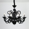 8 Light Red Black Candle Style Crystal Chandelier