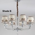 8 Light Silver Candle Style Crystal Chandelier