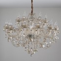 18 Light (12+6) 2 Tiers Cognac Colour Candle Style Crystal Chandelier