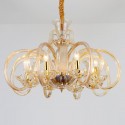 8 Light Champagne Candle Style Crystal Chandelier