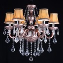 6 Light Coffee Candle Style Crystal Chandelier