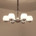 6 Light Modern/ Contemporary Chandelier with Glass Shade