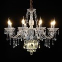 8 Light Silver Candle Style Crystal Chandelier