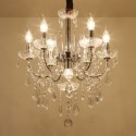 7 Light (6+1) 2 Tiers American Silver Retro Chandelier