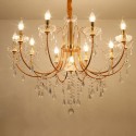 11 Light (10+1) 2 Tiers American Gold Retro Chandelier