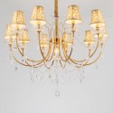 11 Light (10+1) 2 Tiers American Gold Retro Chandelier