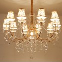 9 Light (8+1) 2 Tiers American Gold Retro Chandelier