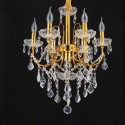 7 Light (6+1) 2 Tiers American Gold Retro Chandelier